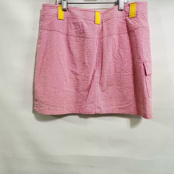 Lilly Pulitzer Skort pink white stripe seer sucker EC sz 4 - Picture 8 of 14